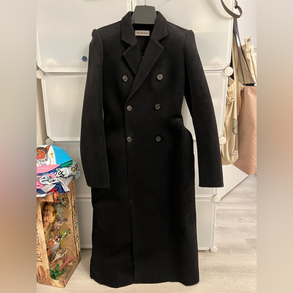 Balenciaga Wool Double Breasted - Hourglass Overcoat - Picture 3 of 6
